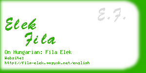 elek fila business card